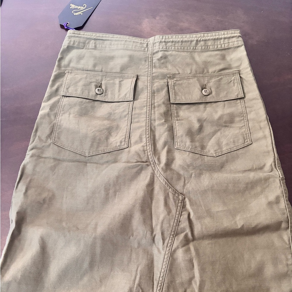 🫒 Needles Japan Olive Fatigue Skirt Unisex Size 34 🫒 - Picture 8 of 14